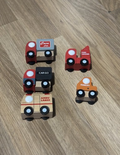Mini wooden train cars with - mini,