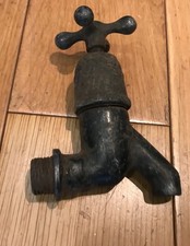 OLD BRASS GARDEN TAPS  (X5)