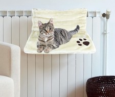 NEW CAT KITTEN PET ANIMAL HANGING RADIATOR BED WARM FLEECE BASKET CRADLE HAMMOCK
