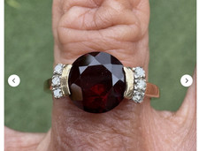 Garnet And Diamond Ring. Garnet ring. Antique Garnet Ring. Antique Diamond Ring.