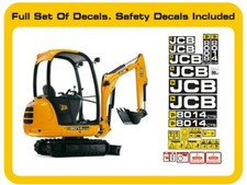 JCB 8014 CTS Mini Micro Digger Sticker Kit Decal .  Safety Sticker Kit Included