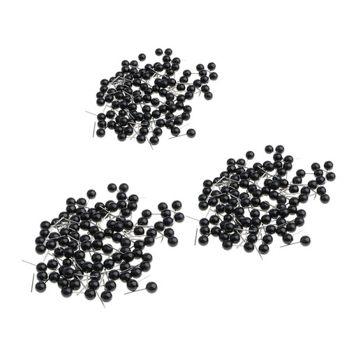 300pcs 6mm black glass - 4-6mm,