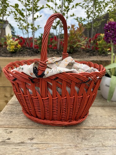 Vintage wicker basket shopping - wicker,