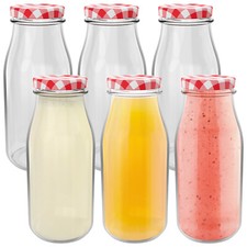 HEFTMAN Glass Milk Bottles