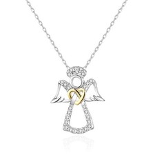 Guardian Angel Necklace Created with Zircondia® Crystals by Philip Jones
