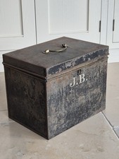 Antique Tin Deed Box Made By