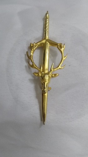 Scottish kilt pin stag head - scottish,