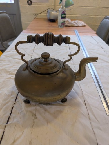 Antique victorian brass kettle - antique,