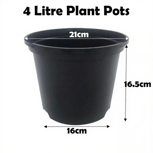 Litre black plant pots - litre,