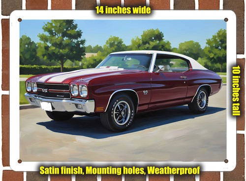 Metal sign 1970 - metal, chevrolet