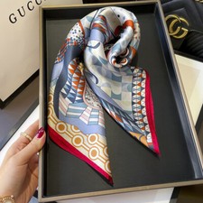 100% Silk Square Scarf Women