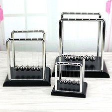 Mini Newtons Cradle Science Accessory Physics Desk Balls Balance Swing Steel Toy