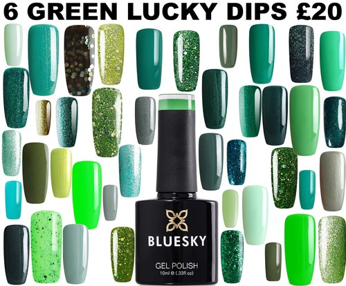 Bluesky gel nail polish - gel, green