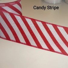 CHRISTMAS WIRED EDGE RIBBON  -