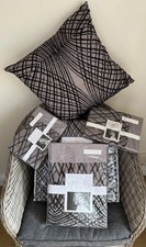 STUNNING KYLIE MINOGUE ESTA TRUFFLE ART DECO INSPIRED SEQUIN 5 PIECE BED SET 