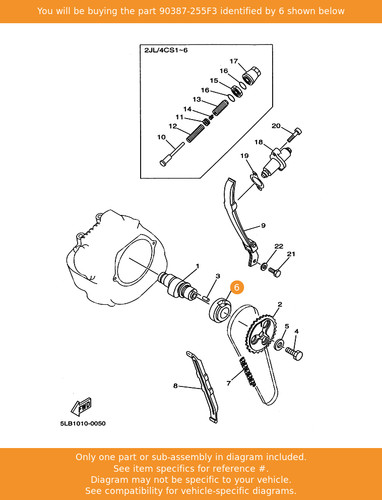 Yamaha collar 90387 - yamaha, 90387-255f3