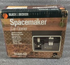 Vintage Black & Decker Space Maker Can Opener EC60CAD Brown Retro