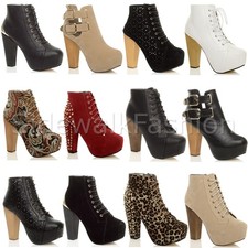 Womens ladies wooden block