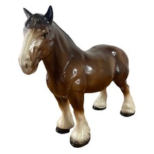 Vintage Melbaware Shire Horse Equestrian Statue Figure Ornament Ceramic c1970s