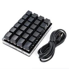 Mini USB Custom Mechanical Keyboard 24 Keys Black/White Gaming Keyboard Keypad