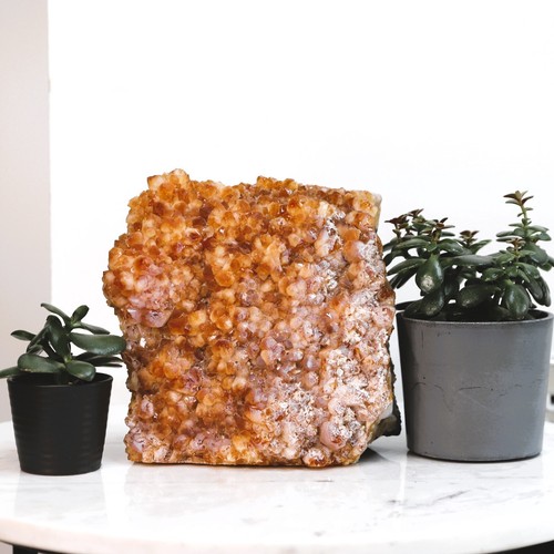 Citrine geode cluster - citrine,