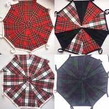 HOGMANAY FABRIC BUNTING DECORATION.TARTAN, Burns night.  10ft/ 80ft. BANNERS.