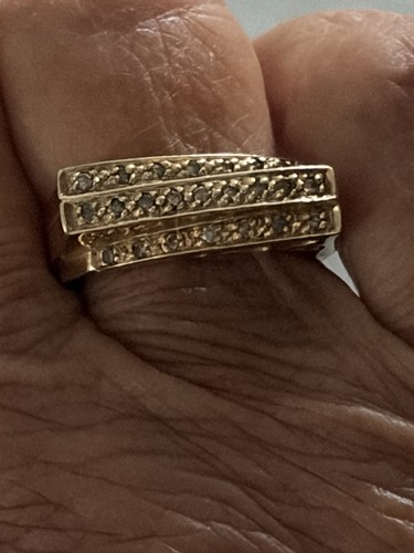 Champagne diamond gold ring - diamond,