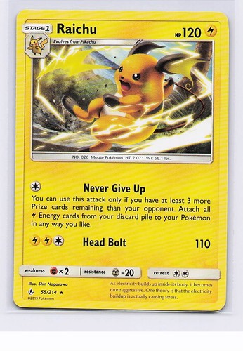 Raichu 214 pokemon rare - raichu,