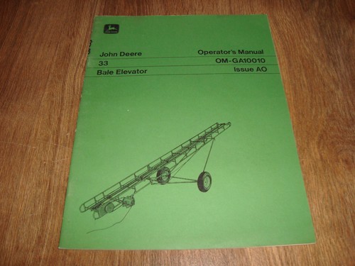 John deere operators - operators, manual