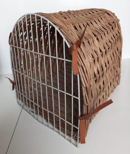 Vintage wicker cat - vintage,
