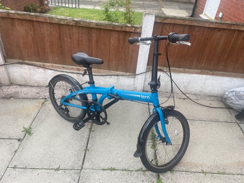 Blue tern folding bike - folding, link
