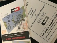 Van Norman Ram Type Milling Machine & Attachment/Arbors Accessories Catalogue x2