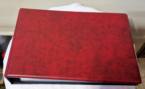 Glen postcard album maroon red - postcard,