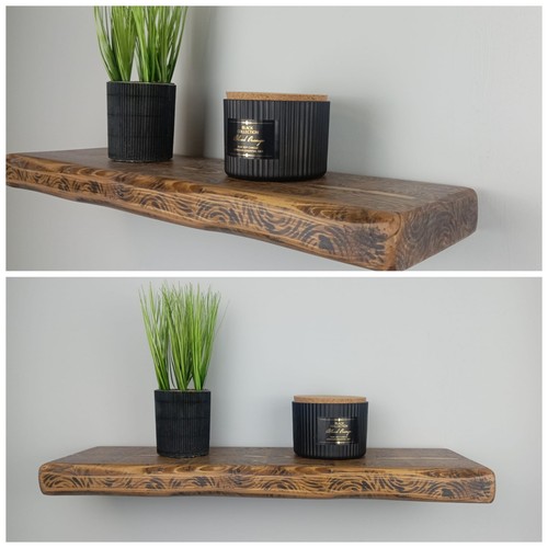 Chunky rustic floating wall - rustic,