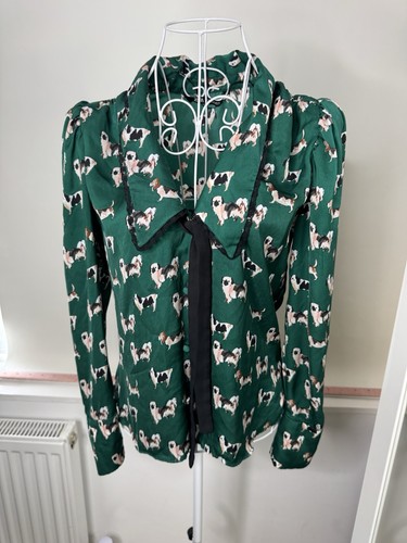 Zara green dog print - green,