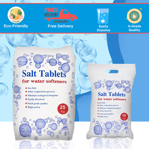 Water softener salt tablets - water,