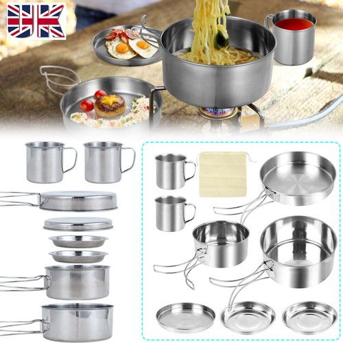 8pcs camping cookware portable - camping,