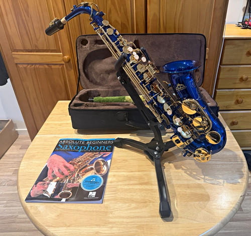 Sax blue gold lacquered - sax, &