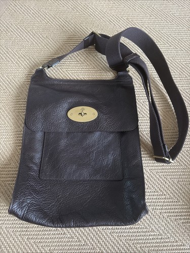 Brown leather mulberry - brown, antony