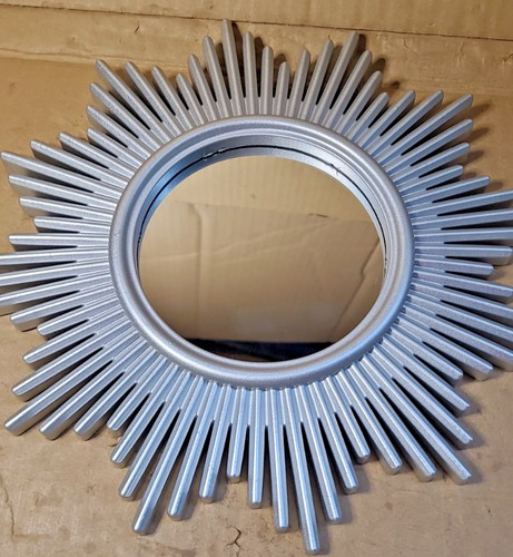 Silver round wall mirrors - wall,
