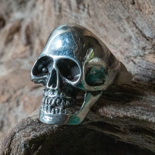 Grinning skull ring 925 - grinning, .925