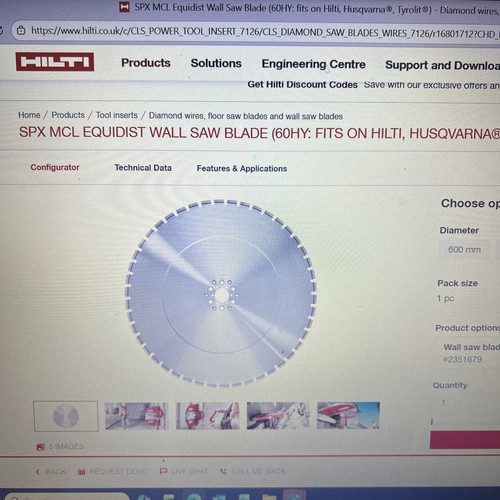Hilti spx mcl wall blade - hilti,