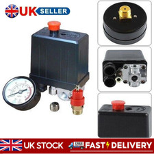 Pressure Gauge Safety Valve Set + Air Compressor Pressure Switch Single Phase