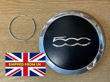 FIAT 500 True Chrome  Alloy Wheel Centre Cap  51884863 SINGLE - WITH CLIP