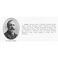 Stuart Lowden of Fairleigh, Pontefract Yorkshire - Antique Print 1902