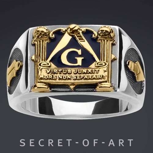 Masonic ring freemason - ring,, virtus