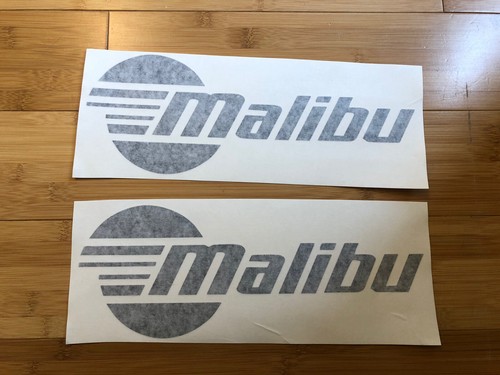 Malibu boat black decals - boat, 12”