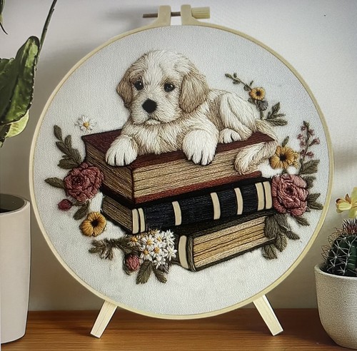 Embroidery kit with - embroidery,