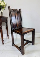 Antique Oak Gothic Jacobean Chair FREE POSTAGE 