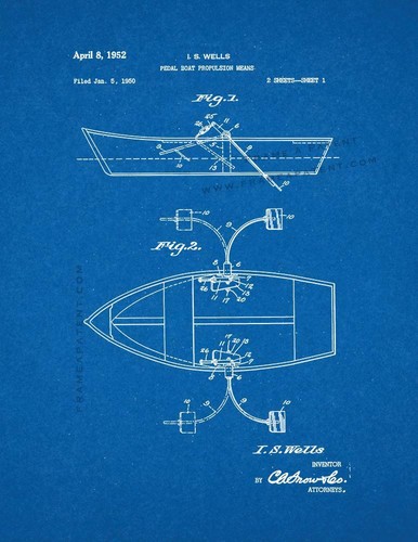 Pedal boat propulsion - pedal,